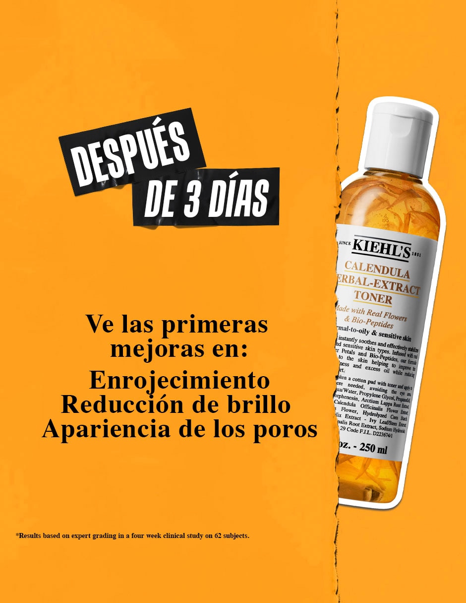 Tónico facial Calendula Herbal Extract Kiehl's Toner calma y refresca la piel