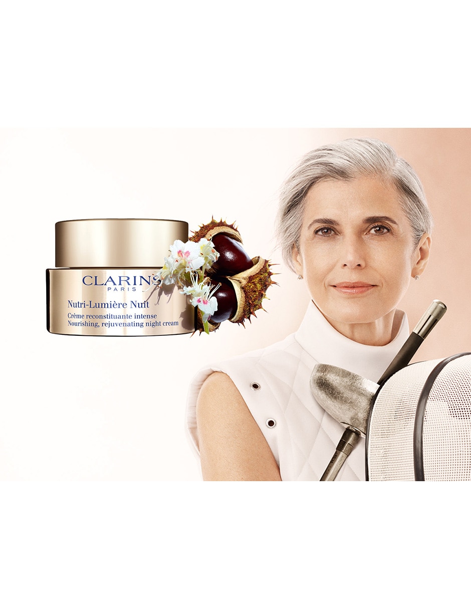 Crema facial Clarins Nutri-Lumière Nuit para piel sensible
