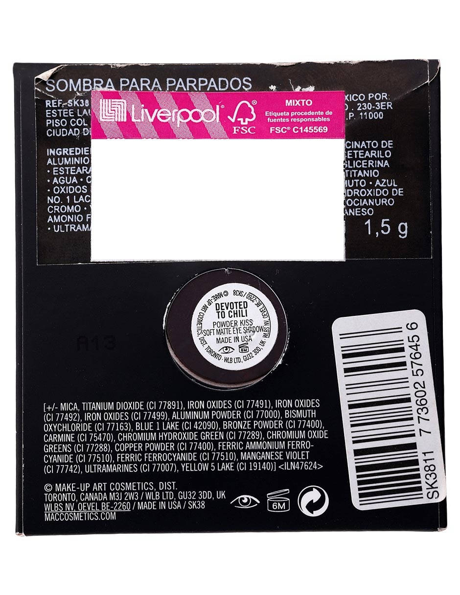 Sombra mate Powder Kiss Shade Ext