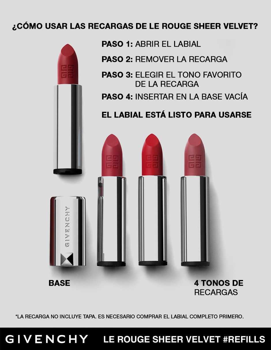 Refill para labial Le Rouge Sheer Velvet de 3.4 g 9