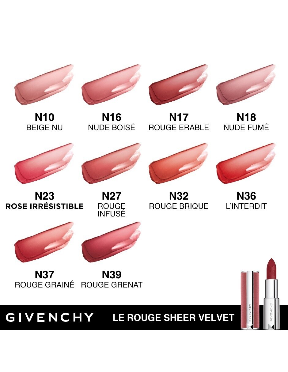 Labial mate Le Rouge Sheer Velvet 9
