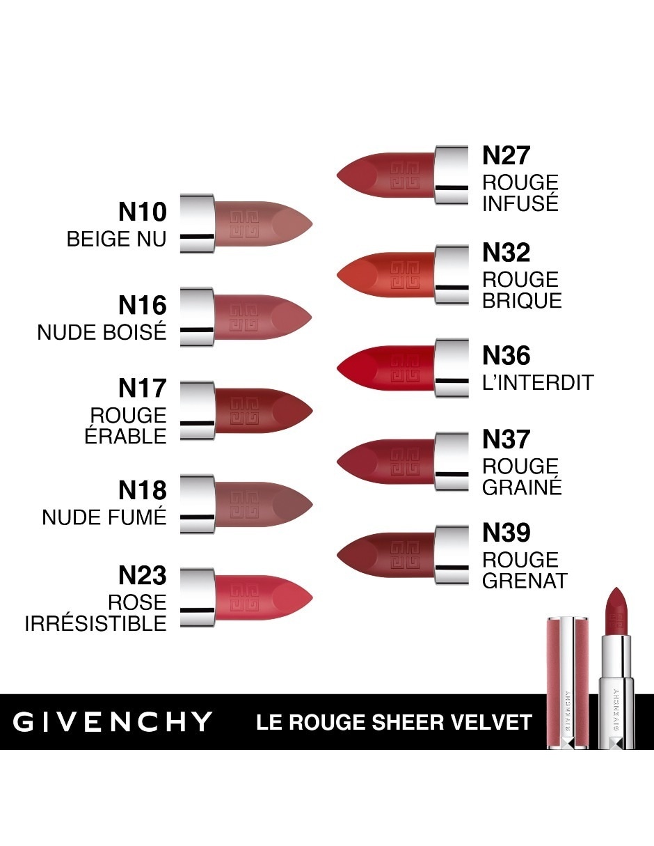 Labial mate Le Rouge Sheer Velvet 5