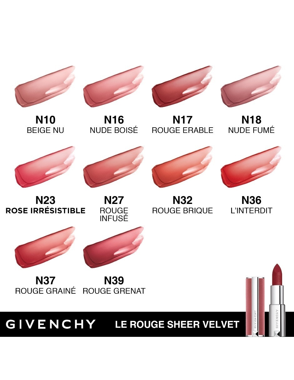 Labial mate Le Rouge Sheer Velvet 7