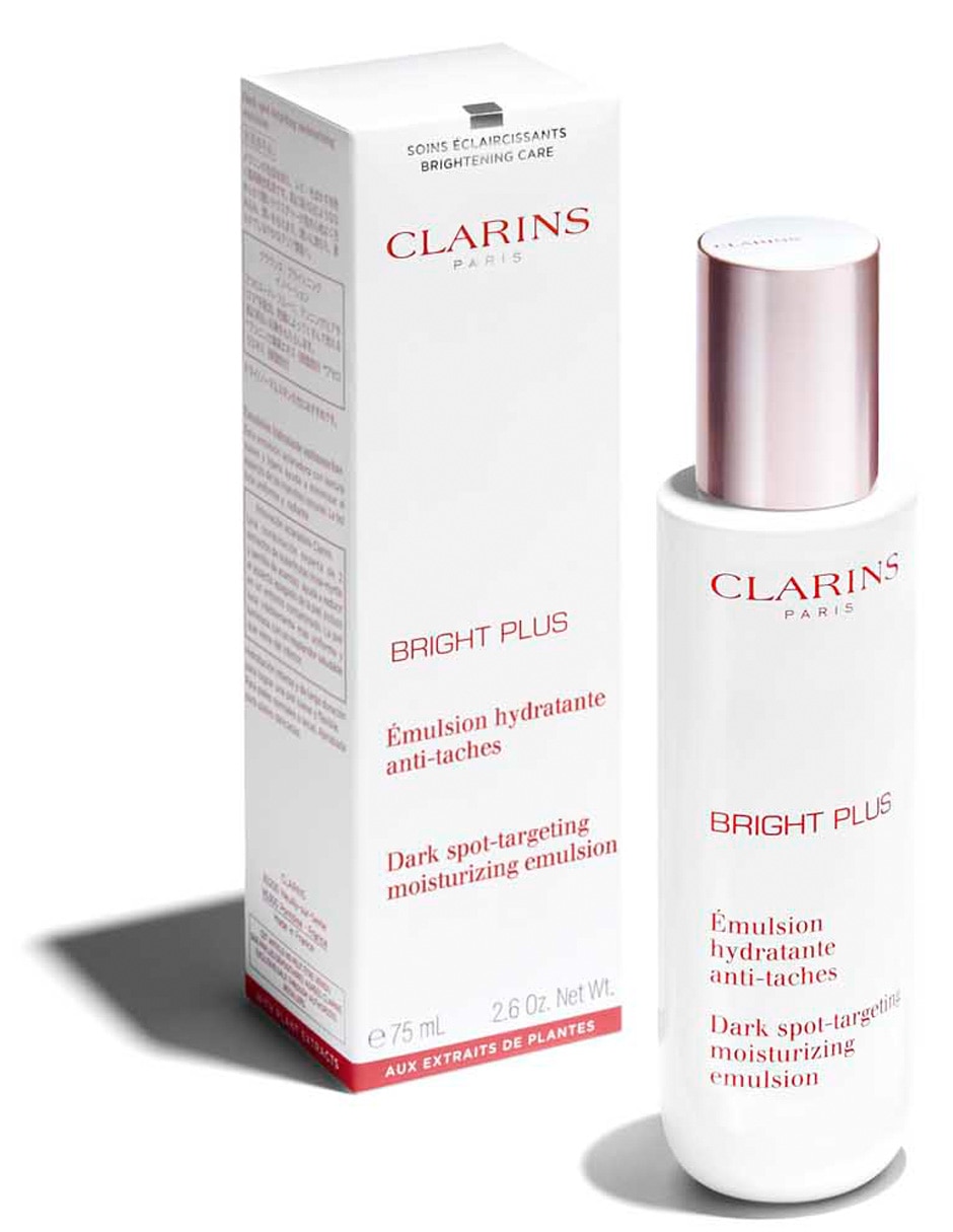 Crema facial recomendada para hidratar día y noche Emulsion Bright Plus Clarins todo tipo piel