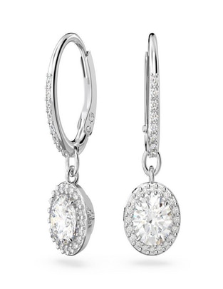 Aretes de óvalo con acabado brillante 1