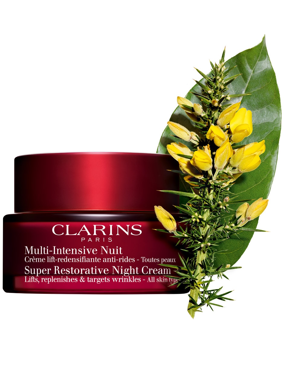 Crema facial recomendada para prevenir signos de la edad de noche Super Restorative Night Clarins todo tipo piel