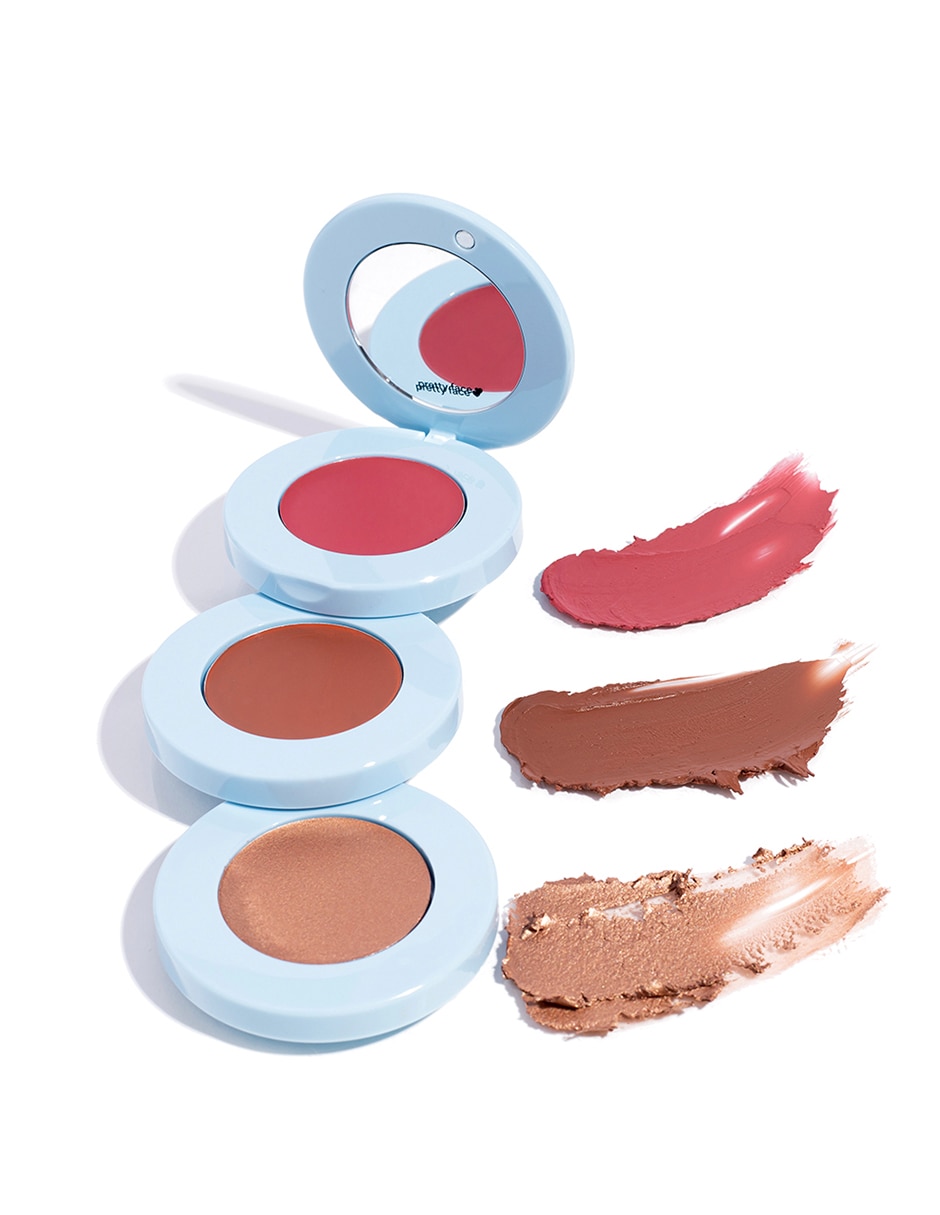 Paleta de blush, iluminador y bronzer