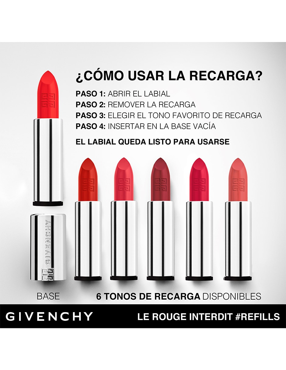Refill para labial Le Rouge Interdit Silk de 3.4 g 5