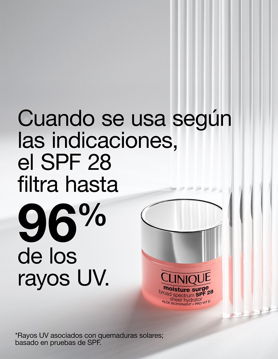 Crema facial recomendada para hidratar de día Moisture Surge Spf 25 Sheer Hydrator todo tipo piel 2