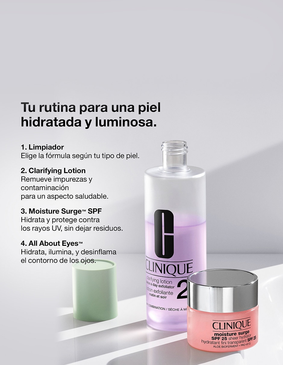 Crema facial recomendada para hidratar de día Moisture Surge Spf 25 Sheer Hydrator todo tipo piel 6