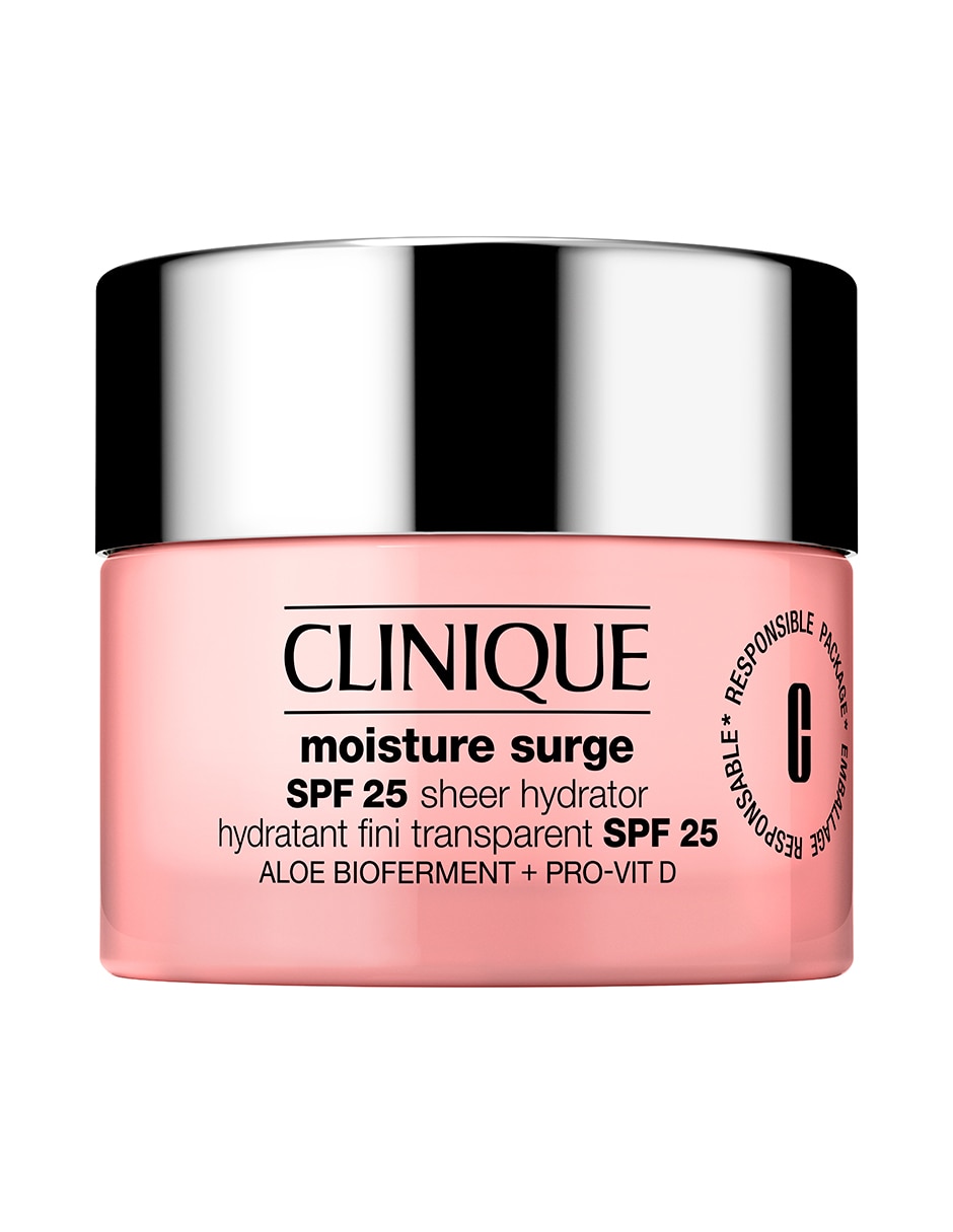 Crema facial recomendada para hidratar de día Moisture Surge Spf 25 Sheer Hydrator todo tipo piel