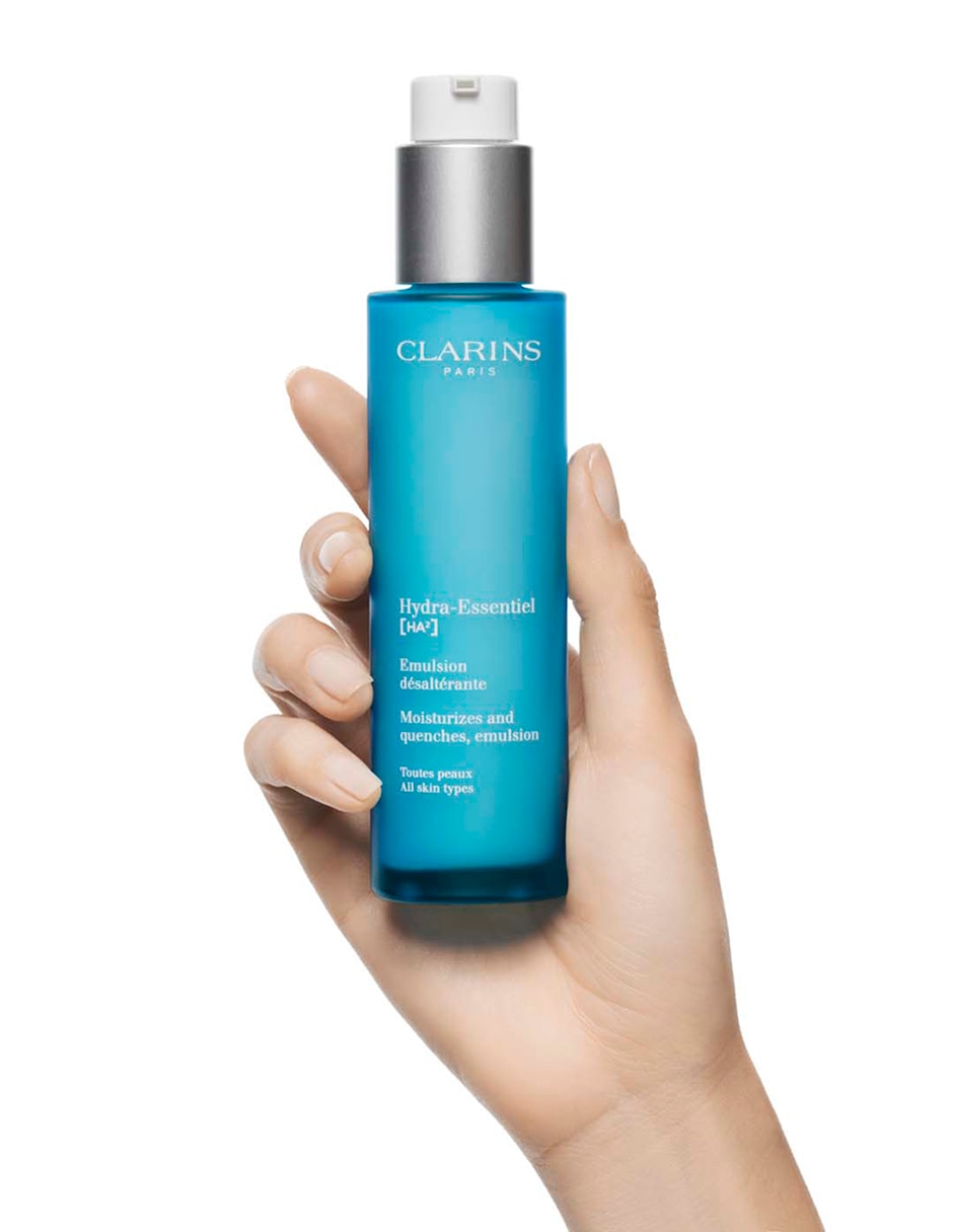 Crema para rostro y cuerpo recomendada para hidratar de día He Emulsion Clarins Hydra Essentiel para piel normal