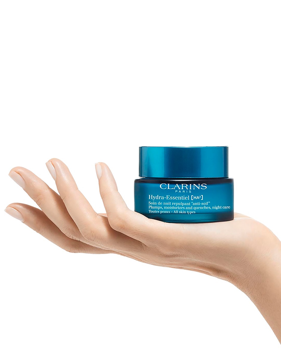 Crema para rostro y cuerpo recomendada para hidratar de noche Clarins Hydra Essentiel todo tipo piel