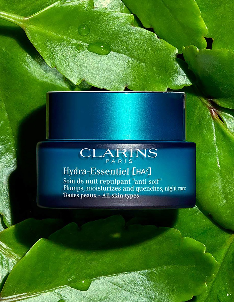 Crema para rostro y cuerpo recomendada para hidratar de noche Clarins Hydra Essentiel todo tipo piel