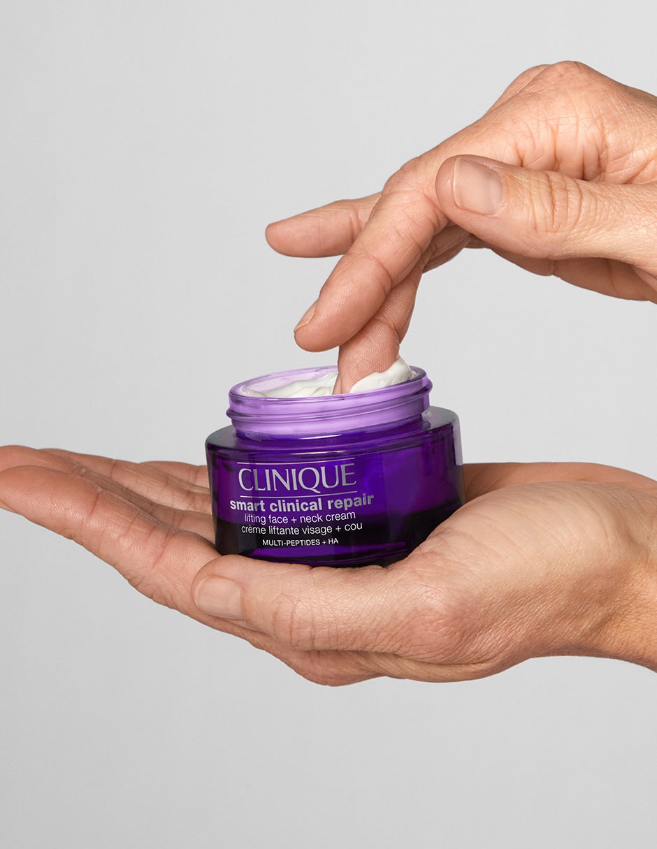 Crema para rostro y cuerpo recomendada para prevenir signos de la edad día y noche Clinique Smart Clinical Repair Lifting Face + Neck para todo tipo piel