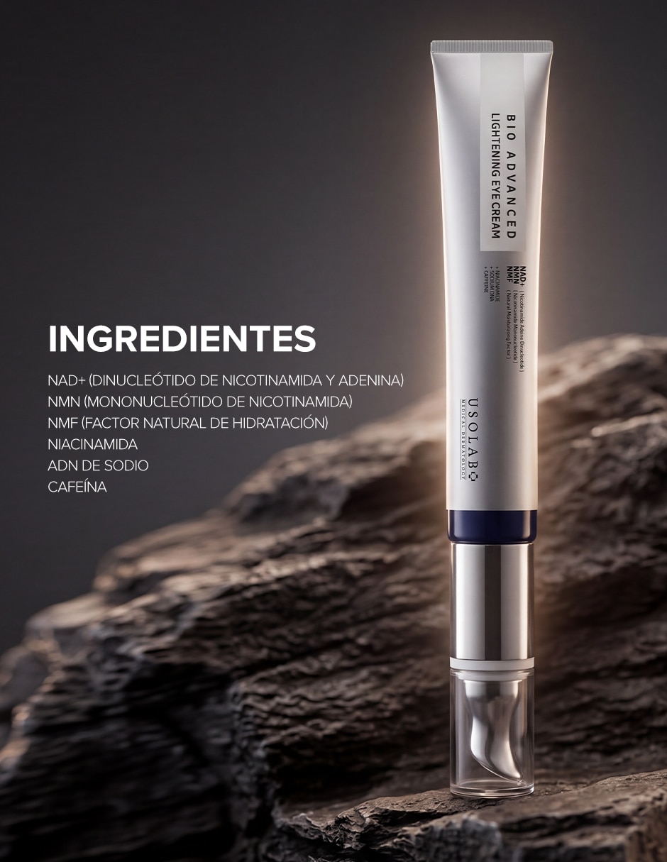 Crema para ojos recomendada para bolsas y ojeras de noche Bio Advanced Lightening Eye Cream todo tipo de piel 4