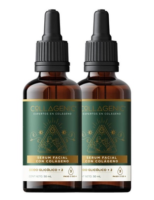 Sérum facial Set Exfoliante Ácido Glicolico + Colágeno 50 ml Collagenic todo tipo piel