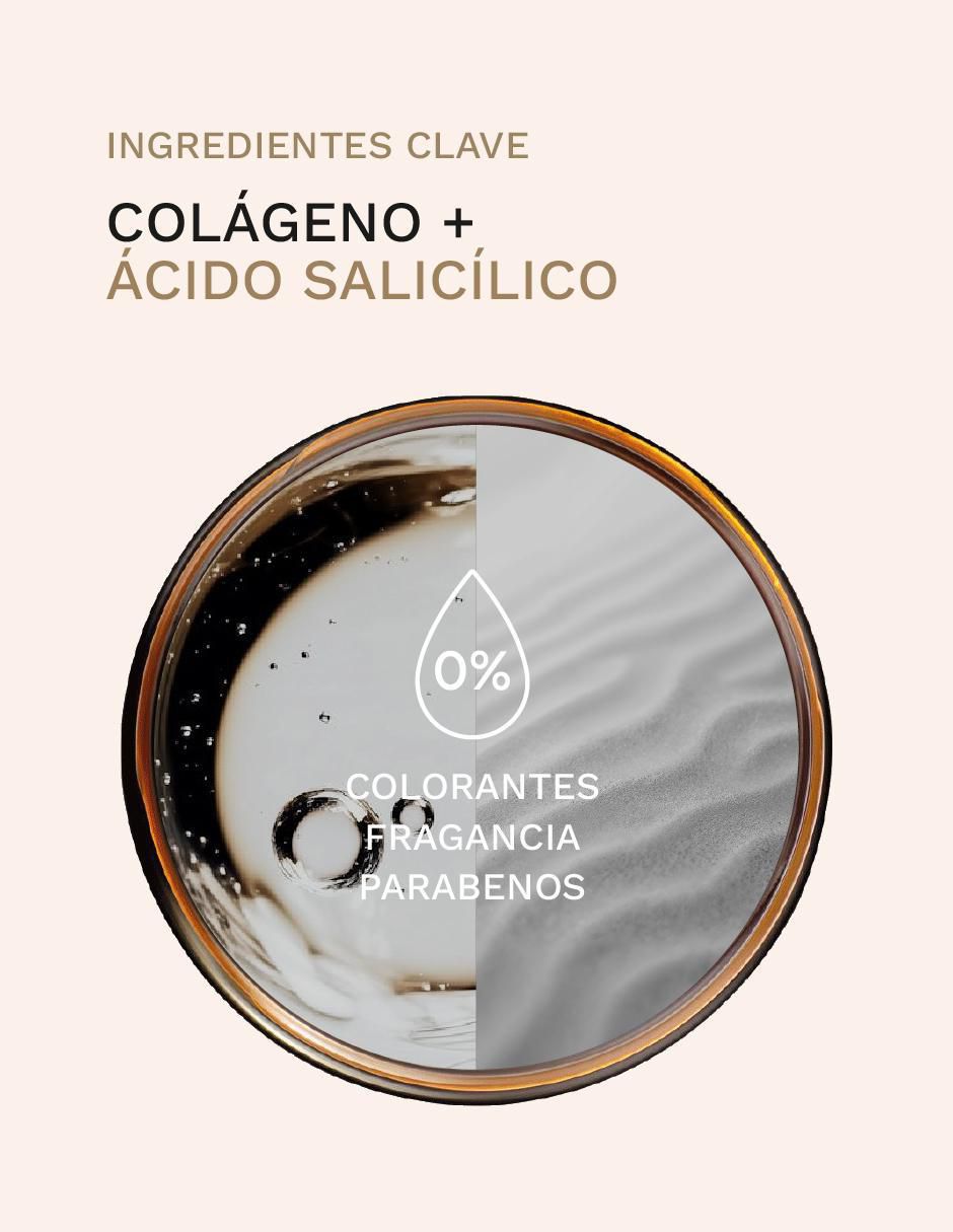 Set Dermolimpiador facial en gel ácido hialurónico + ácido salicílico para piel mixta 500 ml c/u Collagenic para exfoliar 10