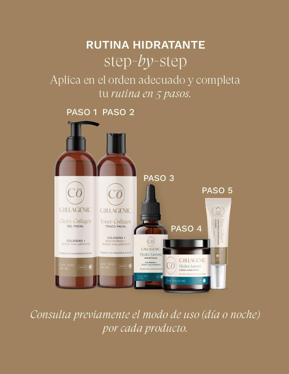Set Dermolimpiador facial en gel ácido hialurónico + ácido salicílico para piel mixta 500 ml c/u Collagenic para exfoliar 13