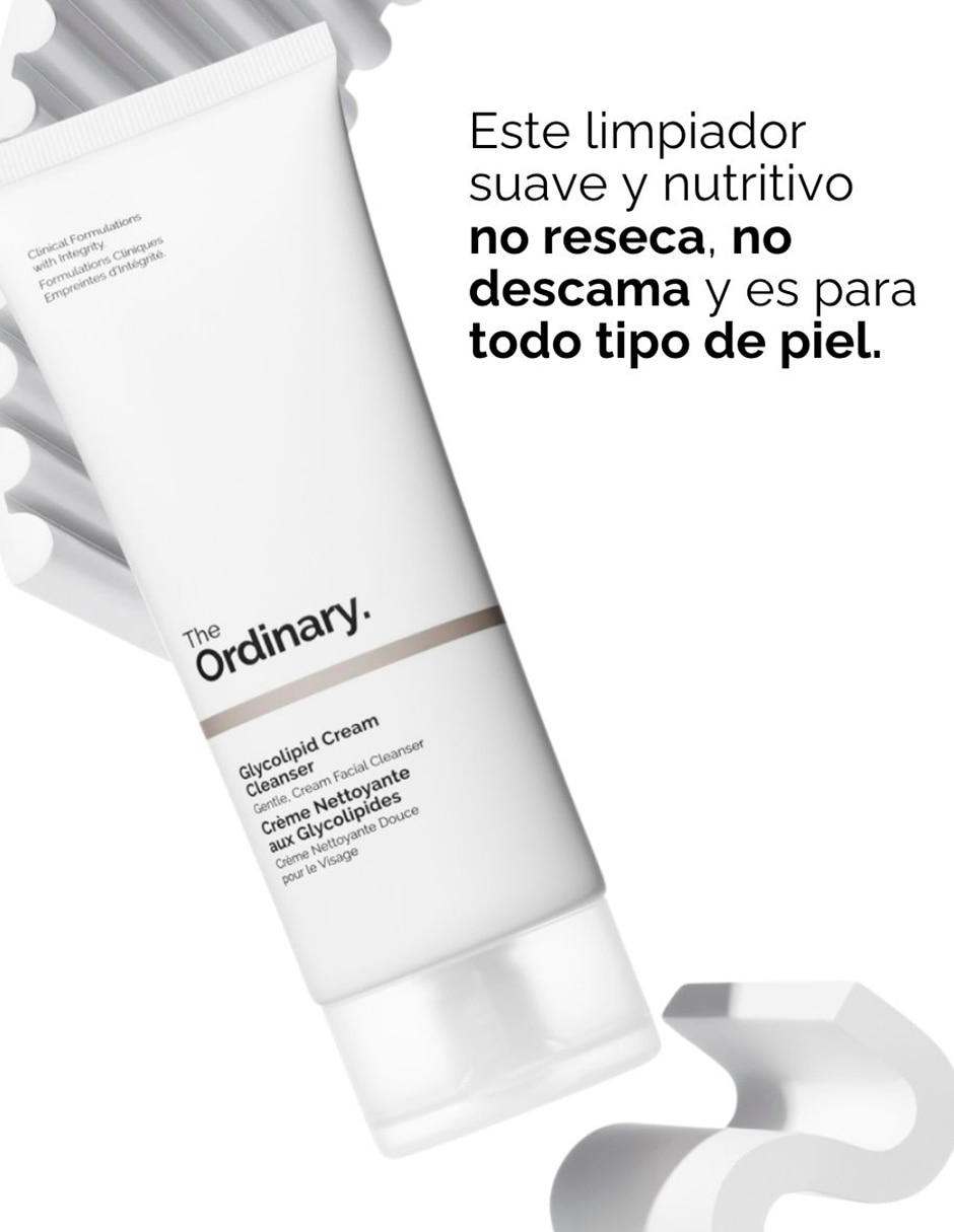 Limpiador facial Glycolipid Cream Cleanser The Ordinary para desmaquillar