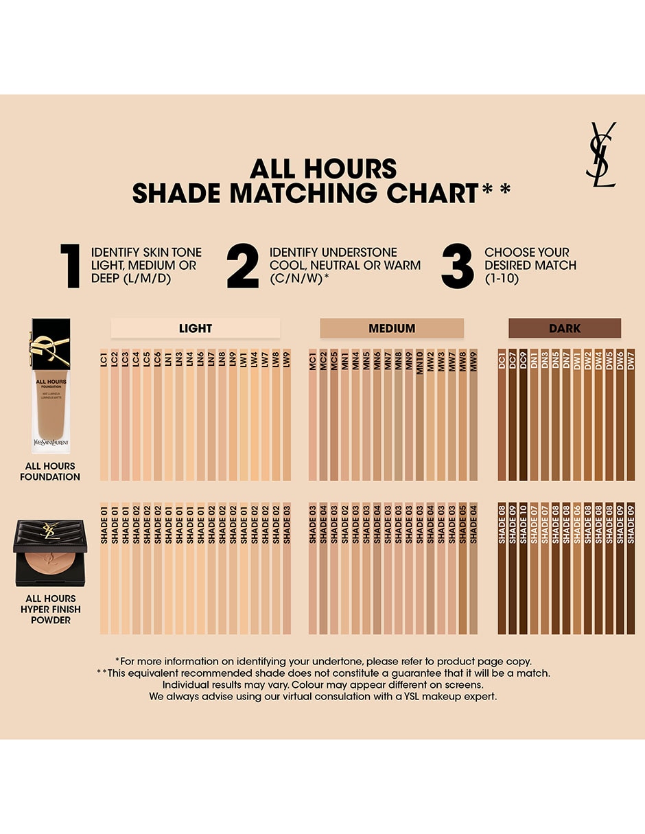 Polvo compacto traslúcido Yves Saint Laurent All Hours Hyper Finish Powder 9
