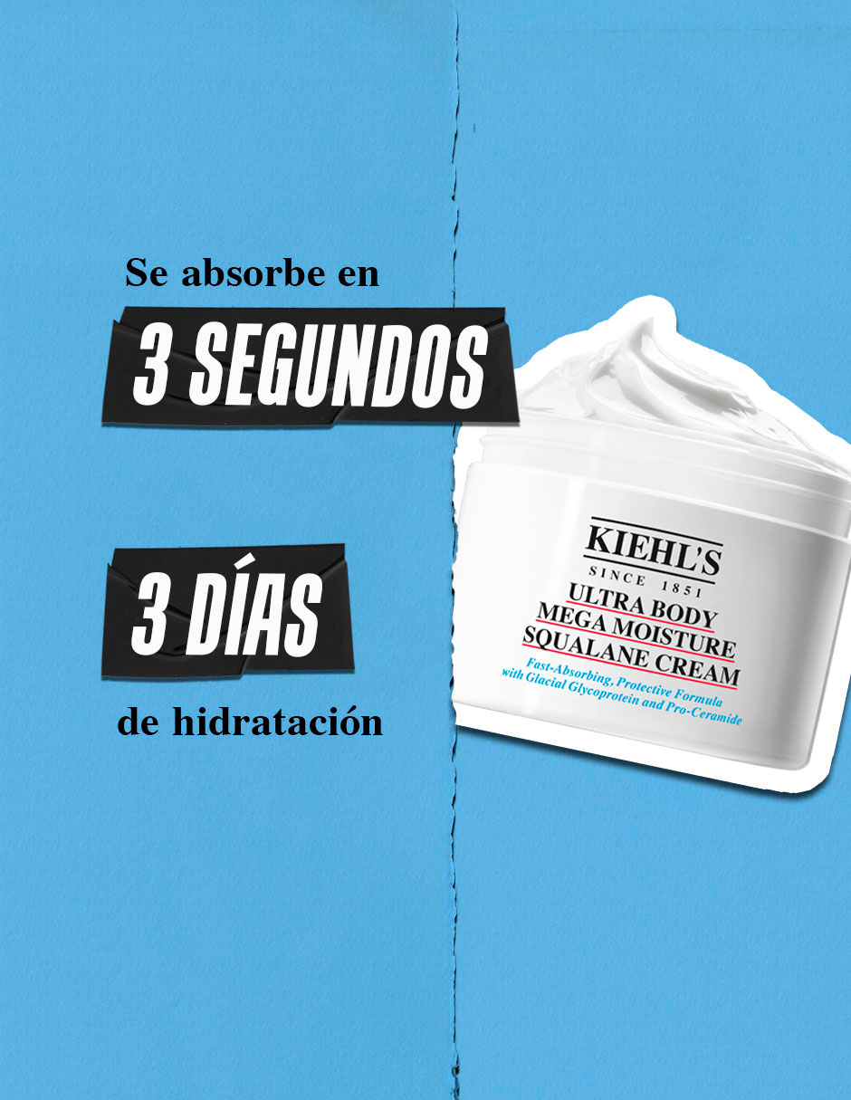 Crema corporal recomendada para hidratar de día ultra body mega moisture kiehl's todo tipo piel