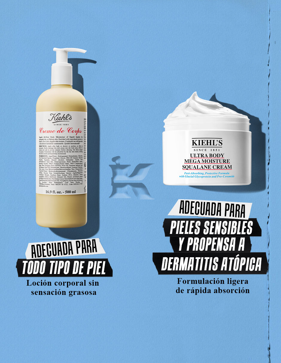 Crema corporal recomendada para hidratar de día ultra body mega moisture kiehl's todo tipo piel