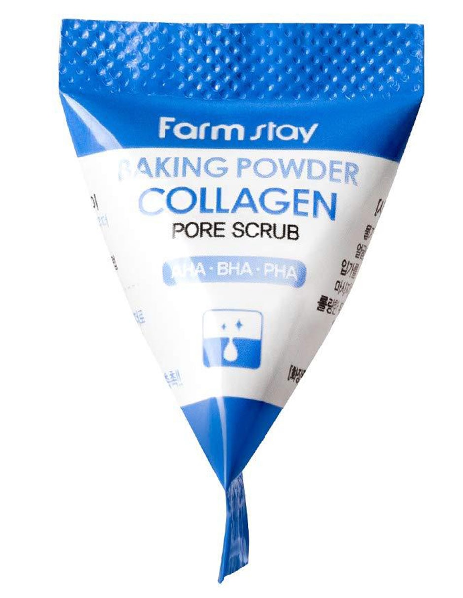 Exfoliante facial Baking Powder Collagen Pore Scrub Farmstay todo tipo de piel