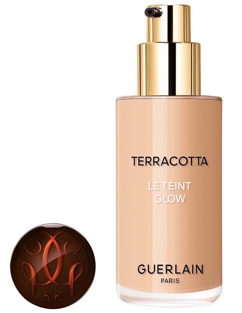 Base de maquillaje líquida Guerlain Terracotta La Teint Glow luminoso
