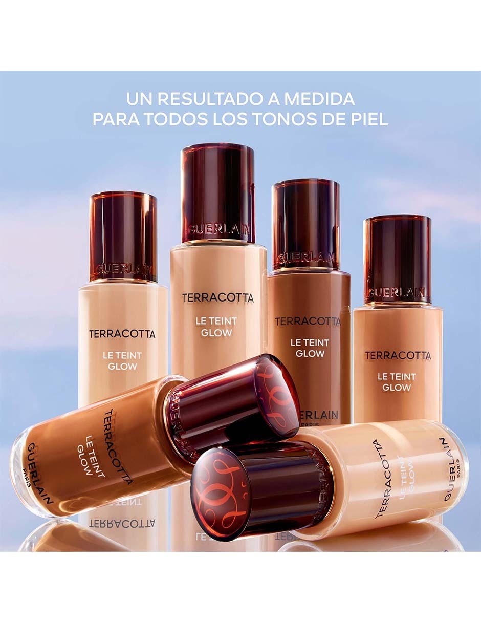 Base de maquillaje líquida Guerlain Terracotta La Teint Glow luminoso