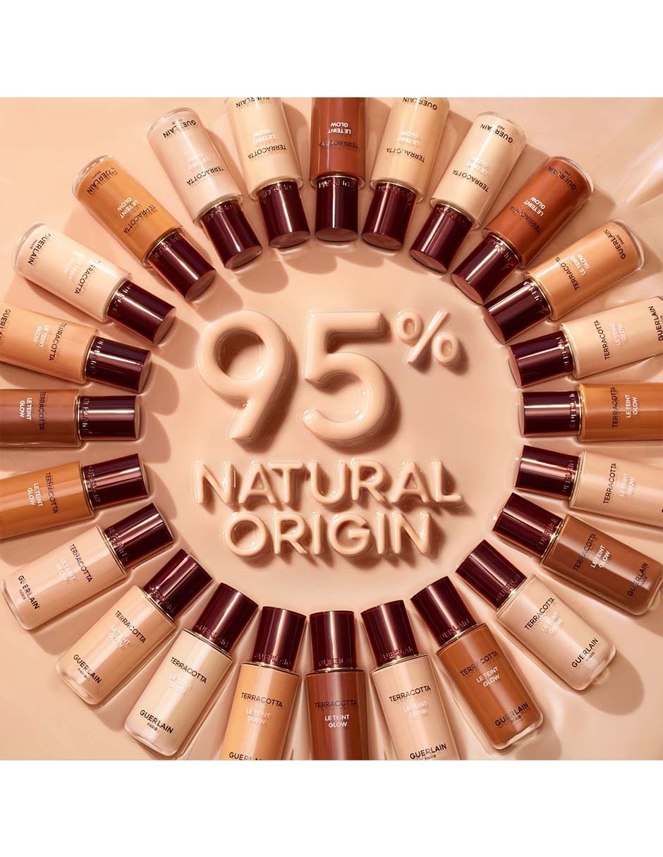 Base de maquillaje líquida Guerlain Terracotta La Teint Glow luminoso