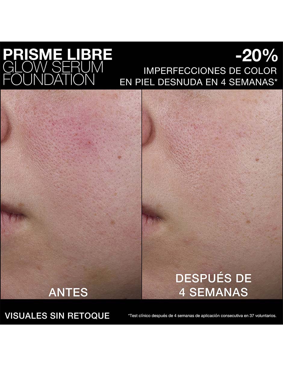 Base de maquillaje líquida Prisme Libre Glow Serum luminoso 10