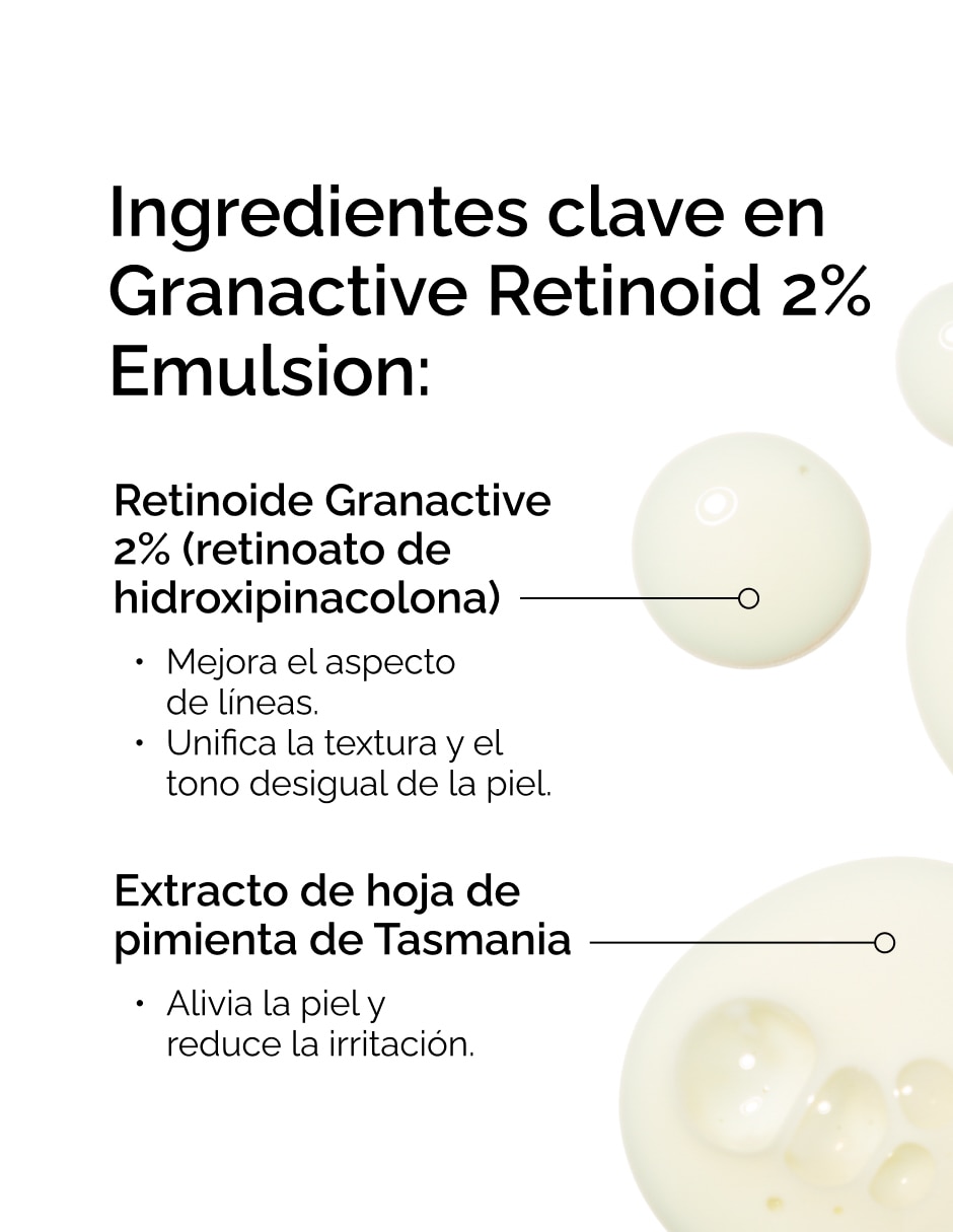 Sérum de retinol facial Granactive Retinoid 2% Emulsion todo tipo piel 2