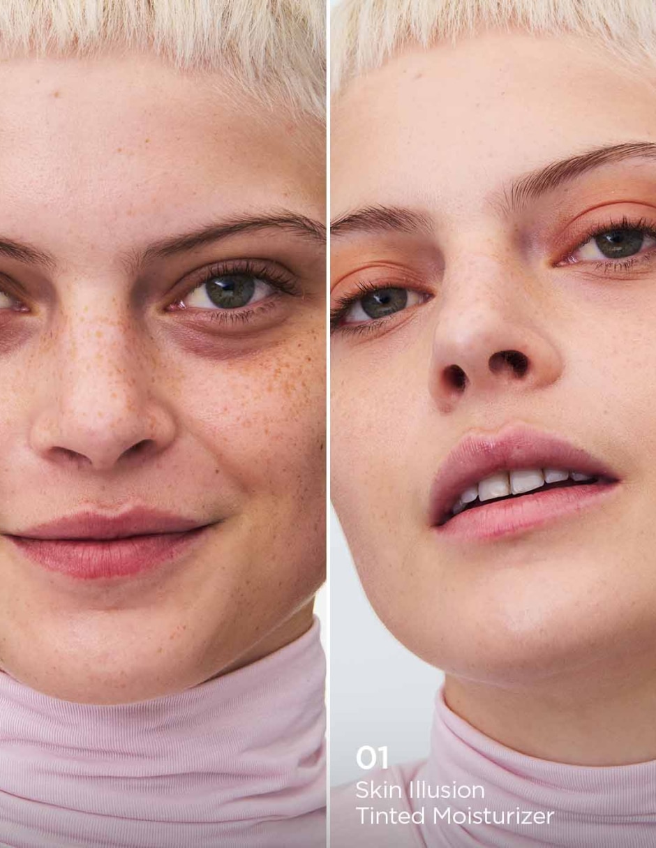 Base de maquillaje líquida clarins skin illusion tinted moisturizer luminoso