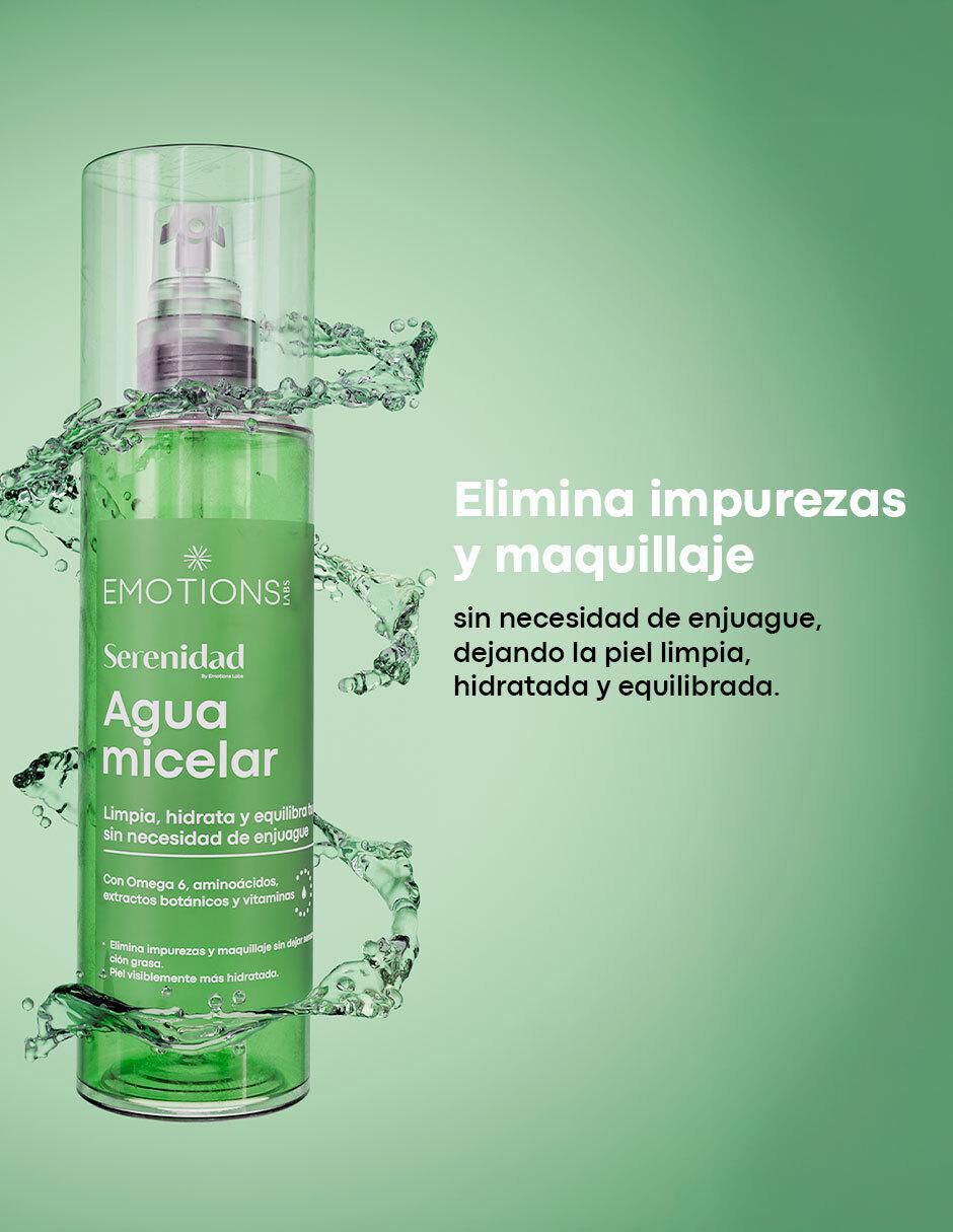 Agua micelar facial piel fresca y sin grasa Emotions Labs Serenidad para desmaquillar