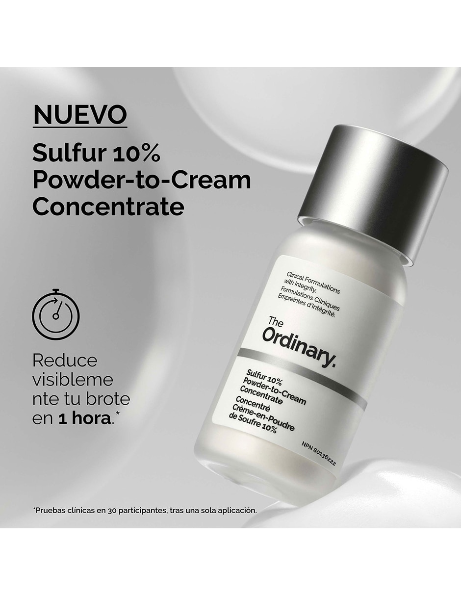 Tratamiento facial Sulfur 10% Powder-To-Cream Concentrate antiacné 4