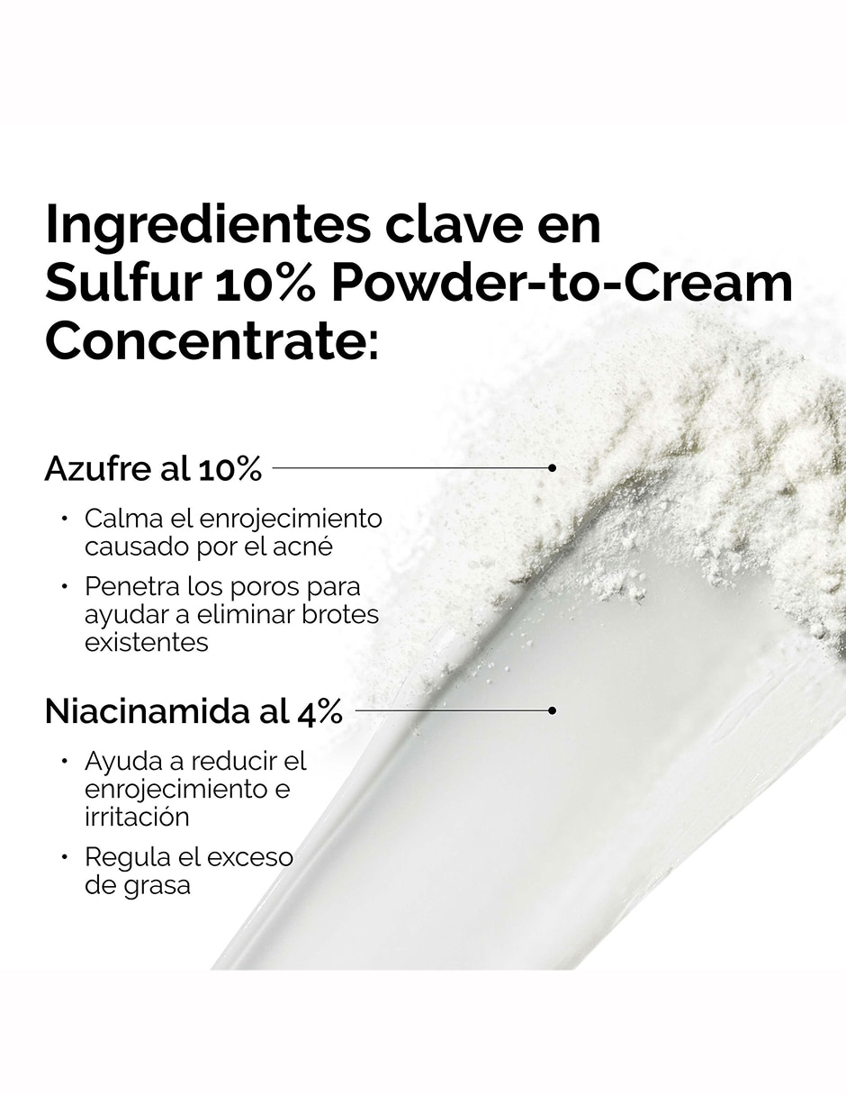 Tratamiento facial Sulfur 10% Powder-To-Cream Concentrate antiacné