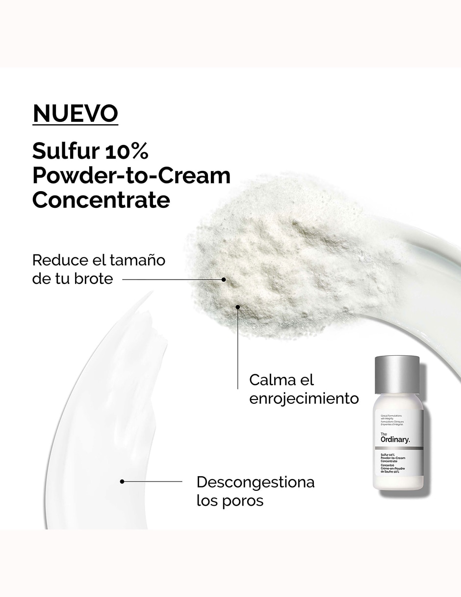 Tratamiento facial Sulfur 10% Powder-To-Cream Concentrate antiacné 6