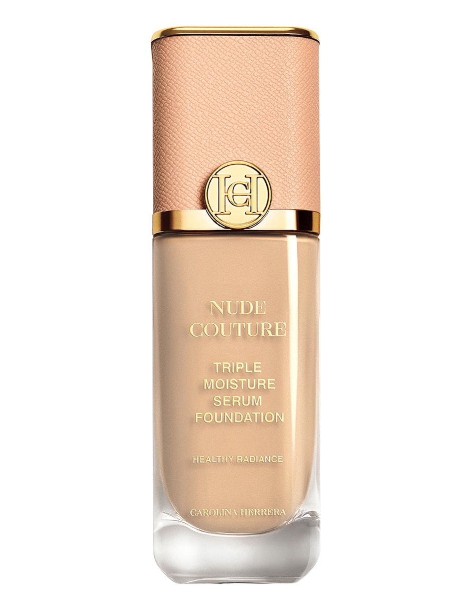 Base de maquillaje líquida Carolina Herrera Nude Couture Triple Moisture Serum Foundation luminoso Base de maquillaje líquida Carolina Herrera Nude Couture Triple Moisture Serum Foundation luminoso