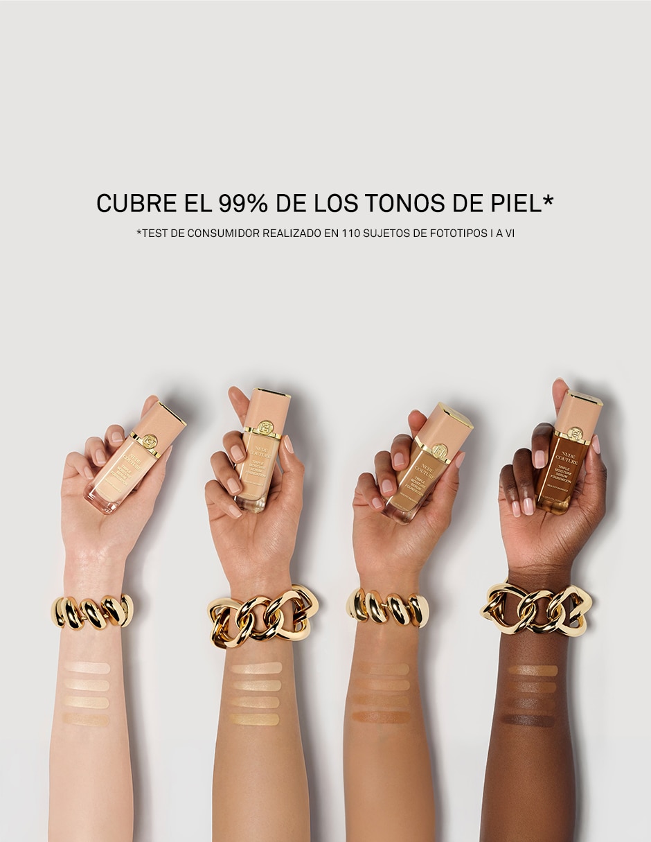 Base de maquillaje líquida Carolina Herrera Nude Couture Triple Moisture Serum Foundation luminoso