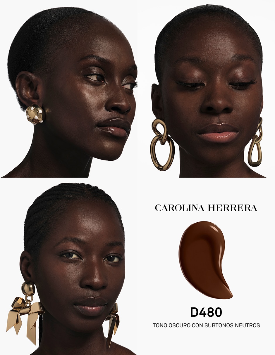 Base de maquillaje líquida Carolina Herrera Nude Couture Triple Moisture Serum Foundation luminoso 6