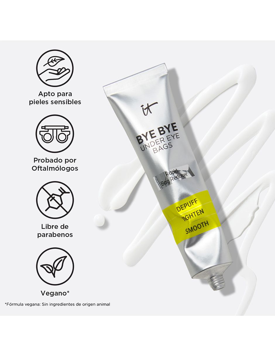 Crema para contorno de ojos recomendada para desinflamar y relajar Día y noche It Cosmetics todo tipo piel