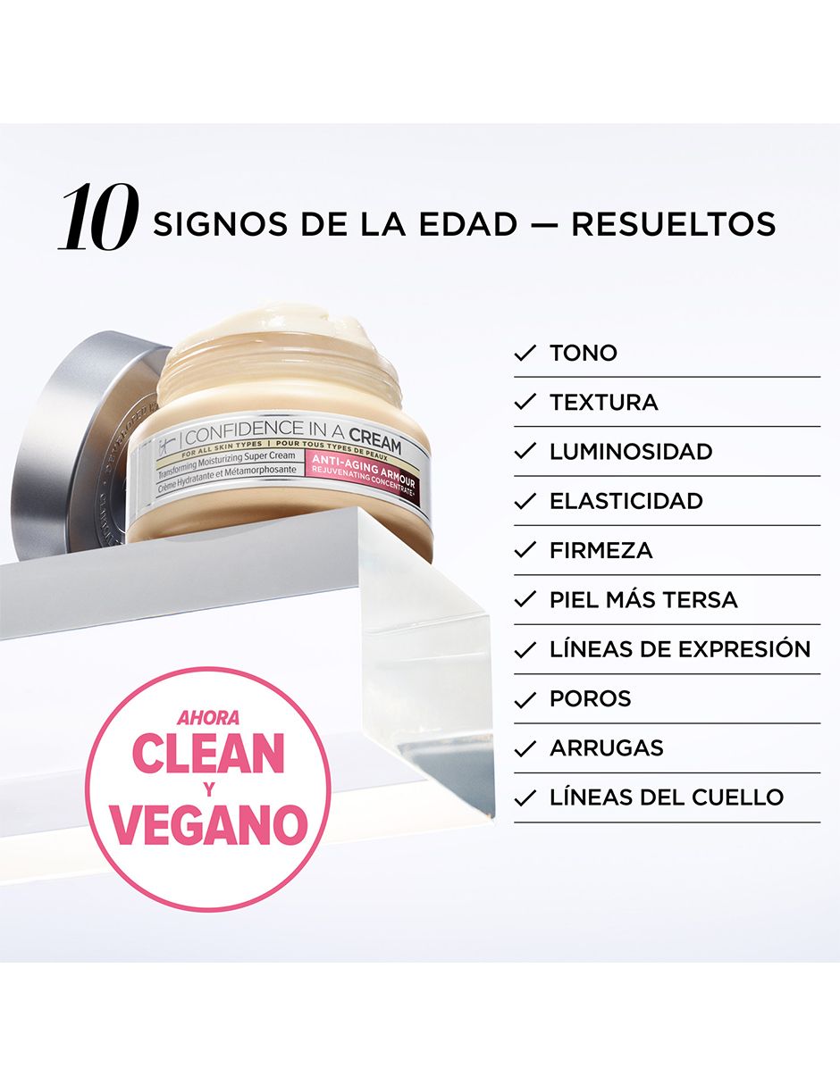Crema facial recomendada para hidratar de día y noche CONFIDENCE IN A CREAM para todo tipo piel 2