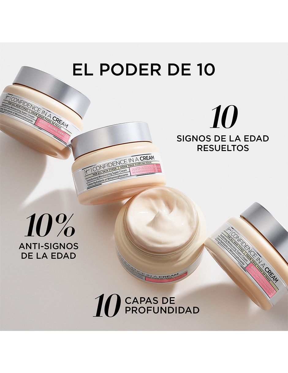Crema facial recomendada para hidratar de día y noche CONFIDENCE IN A CREAM para todo tipo piel 7