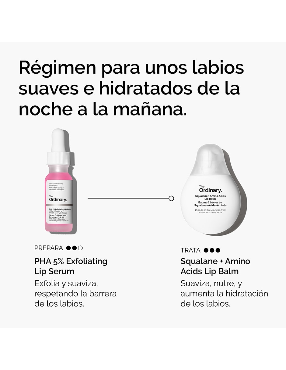 Sérum exfoliante para labios pha 5% exfoliating lip serum (suero exfoliante labial con pha al 5% que hidrata y suaviza) the ordinary todo tipo piel