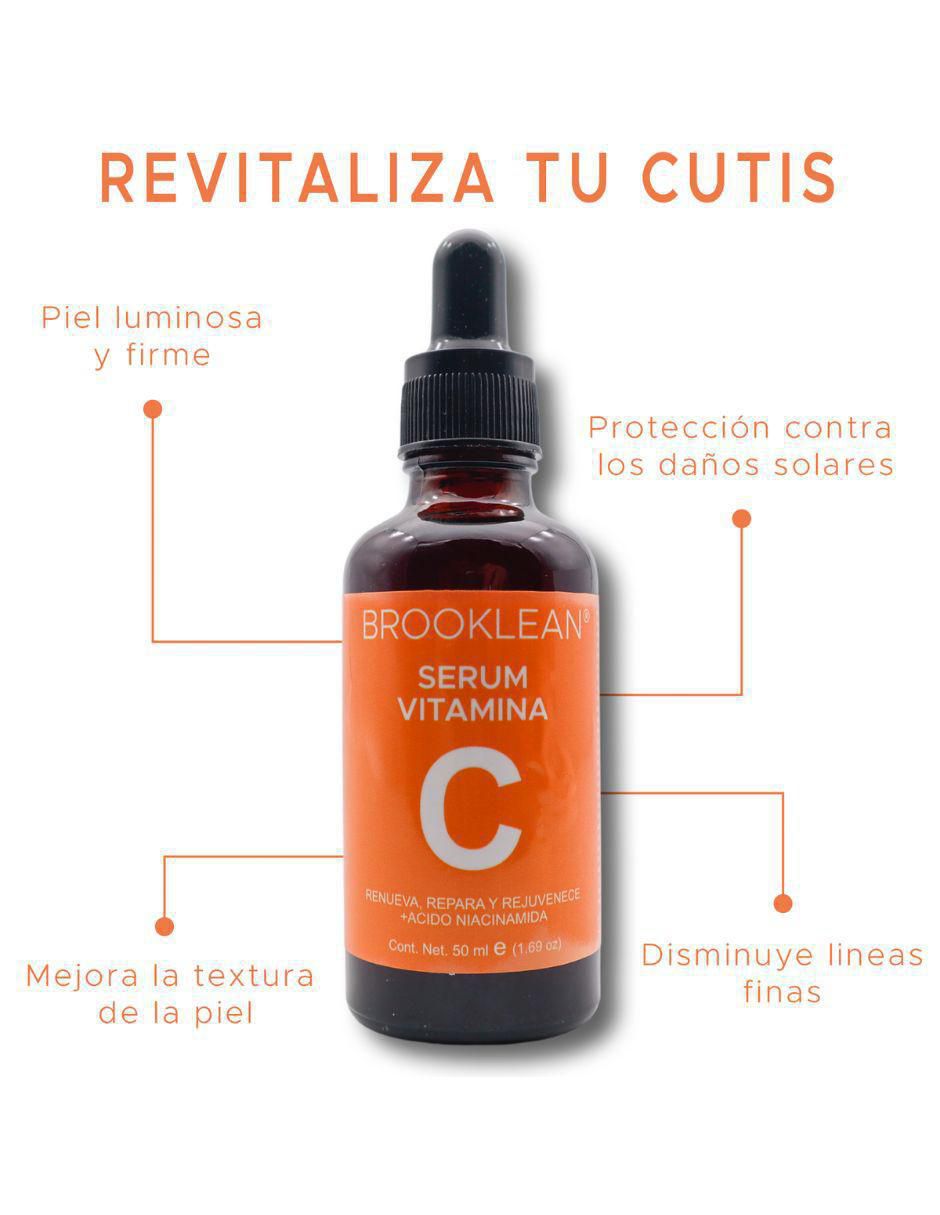Kit de sérum facial vitamina c + retinol Brooklean todo tipo de piel