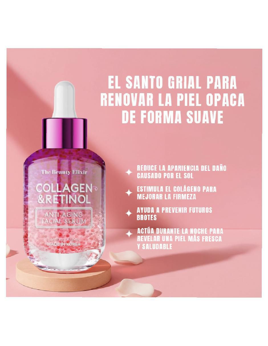 Loción facial antiedad the beauty elixir serum facial antiedad colágeno retinol coreano 50 ml the beauty elixir the beauty elixir