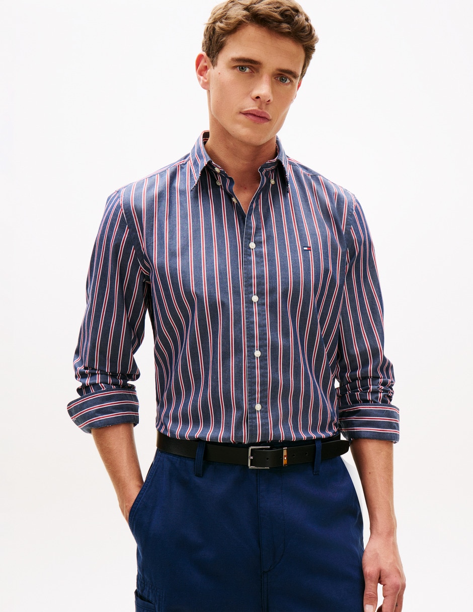 Camisa casual de algodón manga larga para hombre Camisa casual de algodón manga larga para hombre