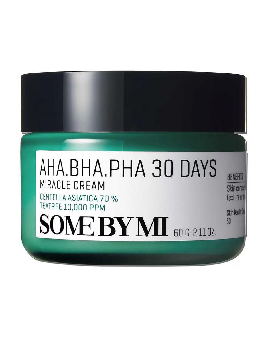 Crema facial recomendada para acné día y noche Some by Mi AHA BHA PHA 30 Days para piel mixta y grasa