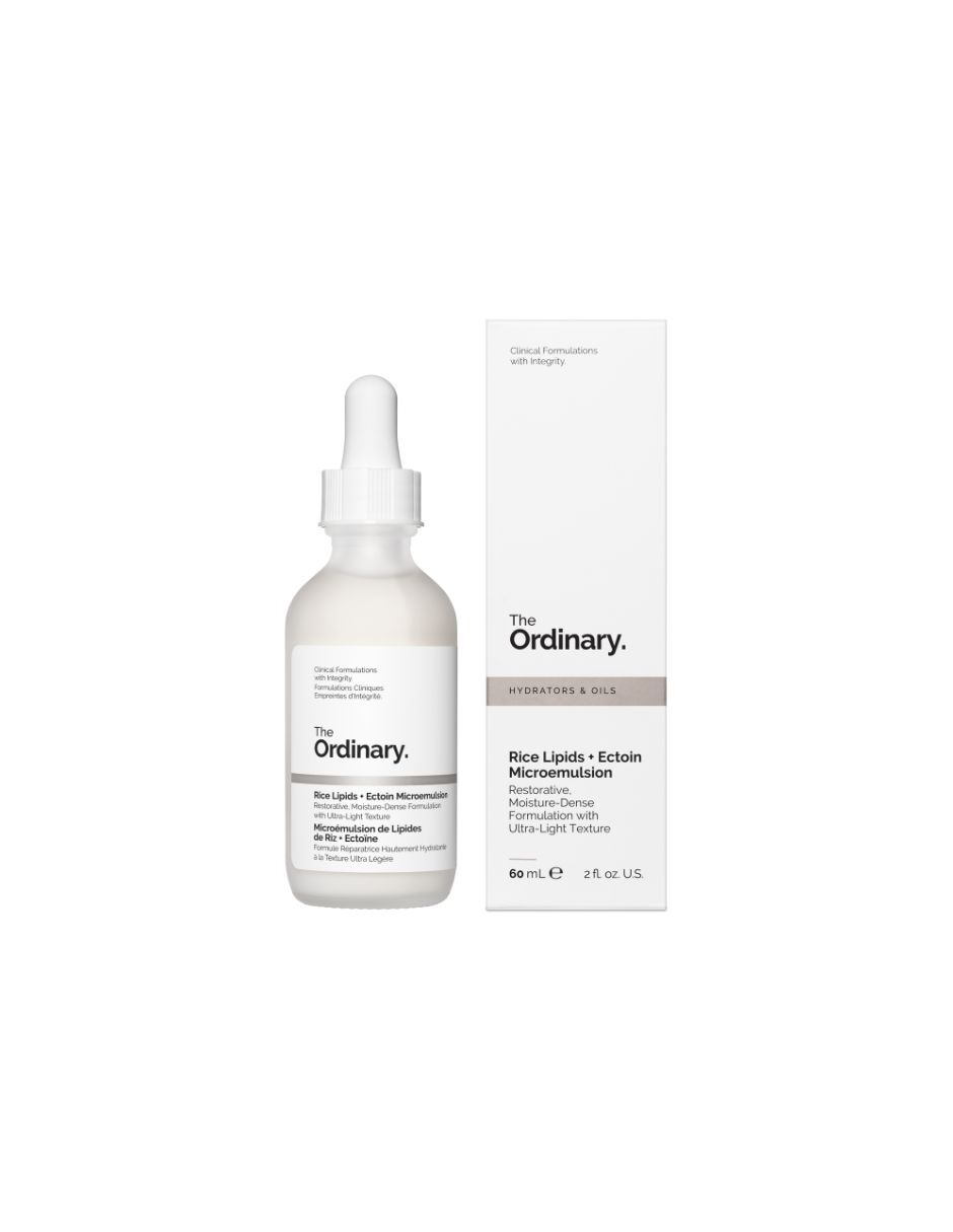 Sérum hidratante facial Rice lipids + Ectoin microemulsion (microemulsión con ectoína y lípidos de arroz) The Ordinary todo tipo de piel